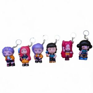 K-POP Demon Hunter Set of Six Squishy Keychains